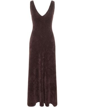Gabriela Hearst Lady Hall Cashmere-Silk Maxi Dress - Purple