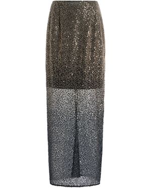 ROTATE BIRGER CHRISTENSEN Beaded Maxi Skirt - Grey