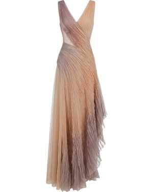 weise Sayubú Ruched Midi Dress - Natural