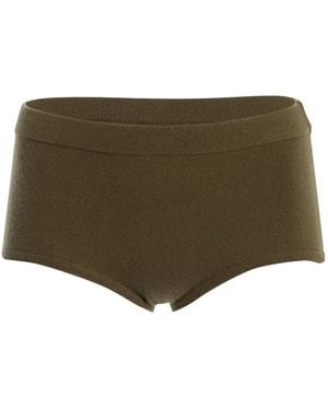 Michael Kors Knit Cashmere-Blend Brief Shorts - Green