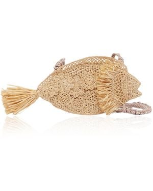 ALÉMAIS Raffia Fish Bag - White