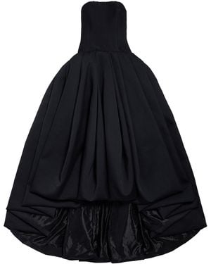 Balenciaga Wool-Blend Scuba Maxi Dress - Black