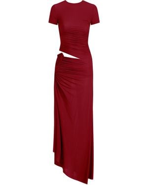 Maygel Coronel Exclusive Celeste Jersey Maxi Dress - Red