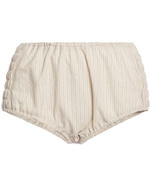 Dries Van Noten Pixie Gathered Cotton-Blend Mini Shorts - Natural