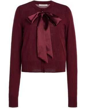 FAVORITE DAUGHTER Take A Bow Embellished Wool Jumper - Red
