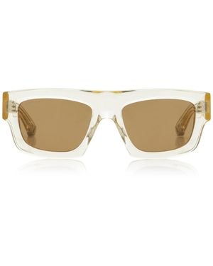 Gucci Fashion Show Oversized Acetate Sunglasses - Yellow