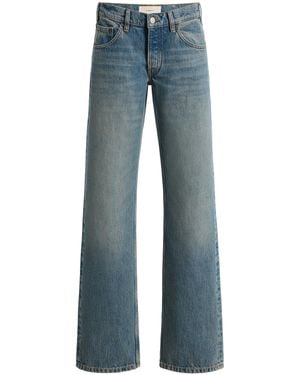 Jeanerica Kyoto Droit Rigid Low-Rise Straight-Leg Jeans - Blue