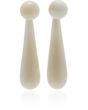 Sophie Buhai Small Angelika Tagua Earrings - White