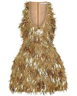 Rachel Gilbert Floss Embellished Mini Dress - Natural