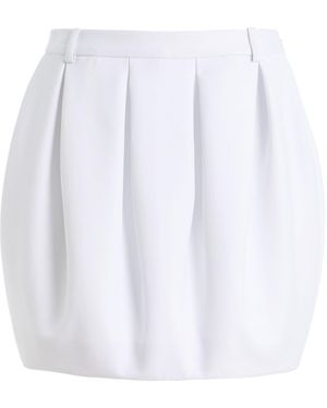 Michael Kors Pleated Bubble Cotton-Blend Mini Skirt - White