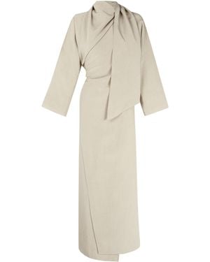 Cortana Sofua Linen-Silk Maxi Dress - White