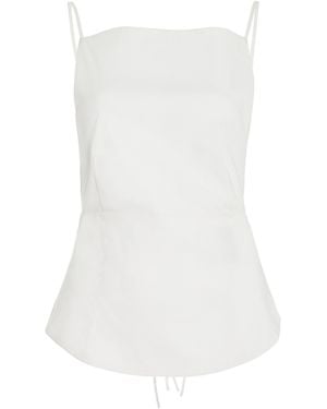 Marlies Grace Exclusive Mer Sleeveless Organic Cotton-blend Top - White