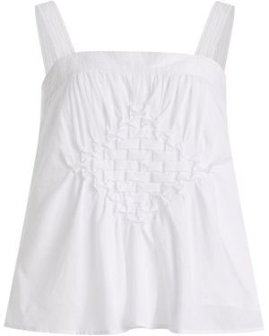 Merlette Romy Cotton-Voile Top - White