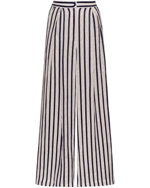 ANDRES OTALORA Marea Alta Linen Trousers - White