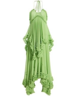 Alexis Sidi Ruffled Chiffon Maxi Dress - Green
