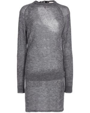 Coperni Buckled Cutout Dress - Grey