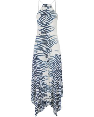 De La Vali Artemis Zebra Jersey Midi Dress - Blue