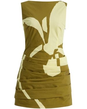 Significant Other Exclusive Phoebe Pleated Mini Dress - Green