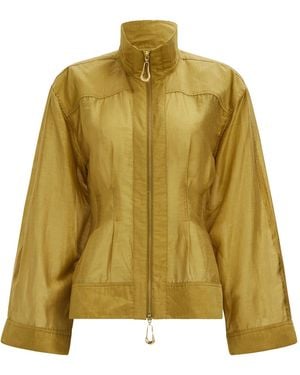 Aje. Verdi Bomber Jacket - Yellow