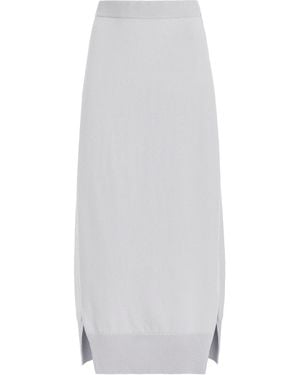 Barrie Cashmere Skirt - White