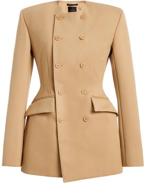 Wardrobe NYC Rhw Sculpted Blazer Dress - Natural