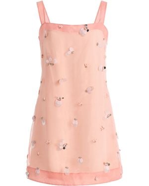 Jonathan Simkhai Sumi Embellished Silk Mini Dress - Pink