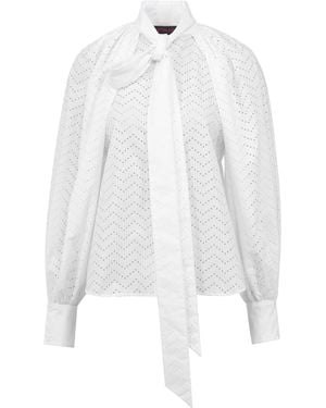 Martin Grant Balloon Sleeve Cotton Top - White