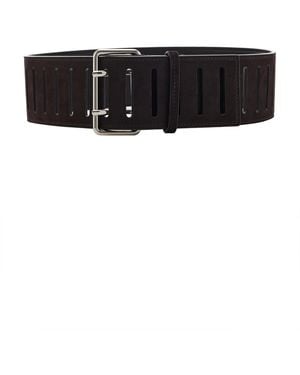Alaïa Cut-out Leather Belt - Black