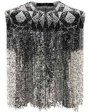 MAZ Manuela Álvarez Beaded Shoulder Pads - Black