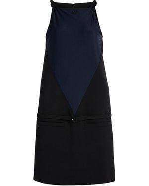Courreges V-Line Trapeze Mini Dress - Blue