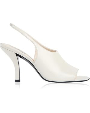 TOTEME Leather Slingback Sandals - White