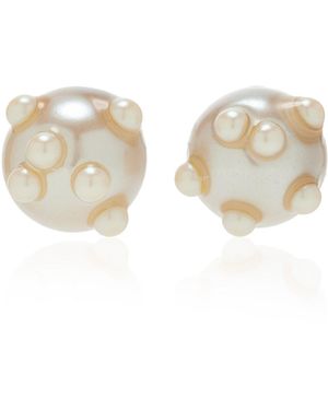 Isshi Orb Earrings - White