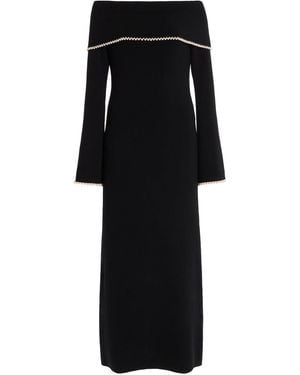 By Malene Birger Hillevi Off-The-Shoulder Knit Dress - Black
