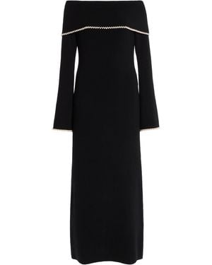 By Malene Birger Hillevi Off-The-Shoulder Knit Dress - Black