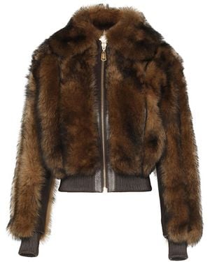 Zimmermann Illustration Shearling Fur Jacket - Brown