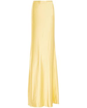 Sergio Hudson Silk Maxi Skirt - Yellow