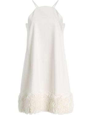 Alexis Merano Ruffled Crepe Mini Dress - White
