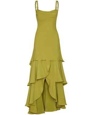 ANDRES OTALORA Inoportuna Tiered Maxi Dress - Green