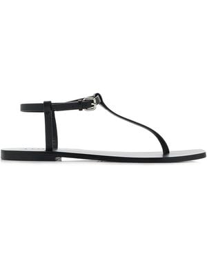 A.Emery Clara Leather Sandals - Black