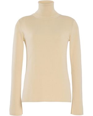 Ashlyn Kiana Silk-Cotton Turtleneck Jumper - Natural