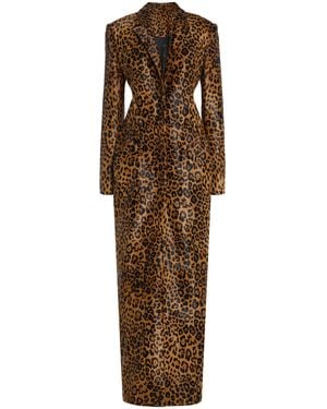 LAPOINTE Leopard Calf Hair Coat - Multicolour