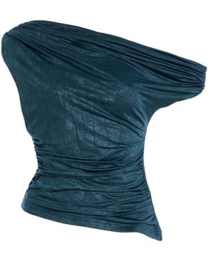 Significant Other Exclusive Nala Off-The-Shoulder Ruched Jersey Top - Blue