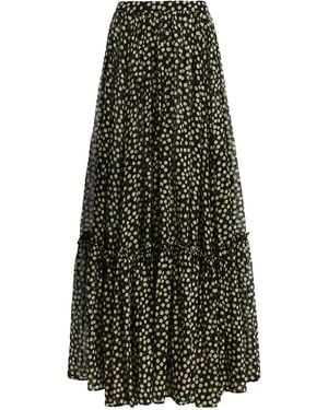 Franchise Jade Cotton-Silk Maxi Skirt - Multicolour