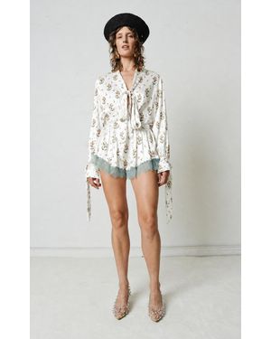 Franchise Lisette Silk Shorts - White