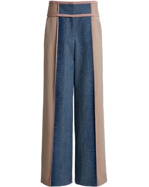 Christopher Esber Margot Spliced Straight Leg Jeans - Blue