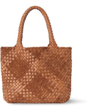 The Row Small Ruth Woven Leather Bag - Natural
