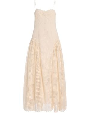 Ulla Johnson Isotta Crocheted Cotton Midi Dress - Natural