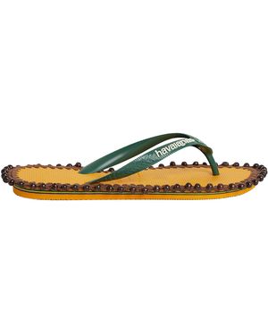 Tresser X Havaianas Avaia Wood-Beaded Rubber Sandals - Yellow