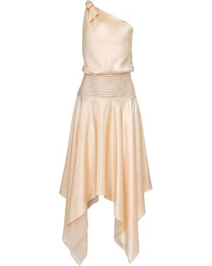 Francesca Miranda Halia Satin Dress - Natural