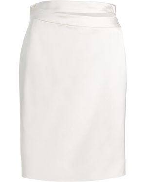 TOVE June Silk Midi Skirt - White